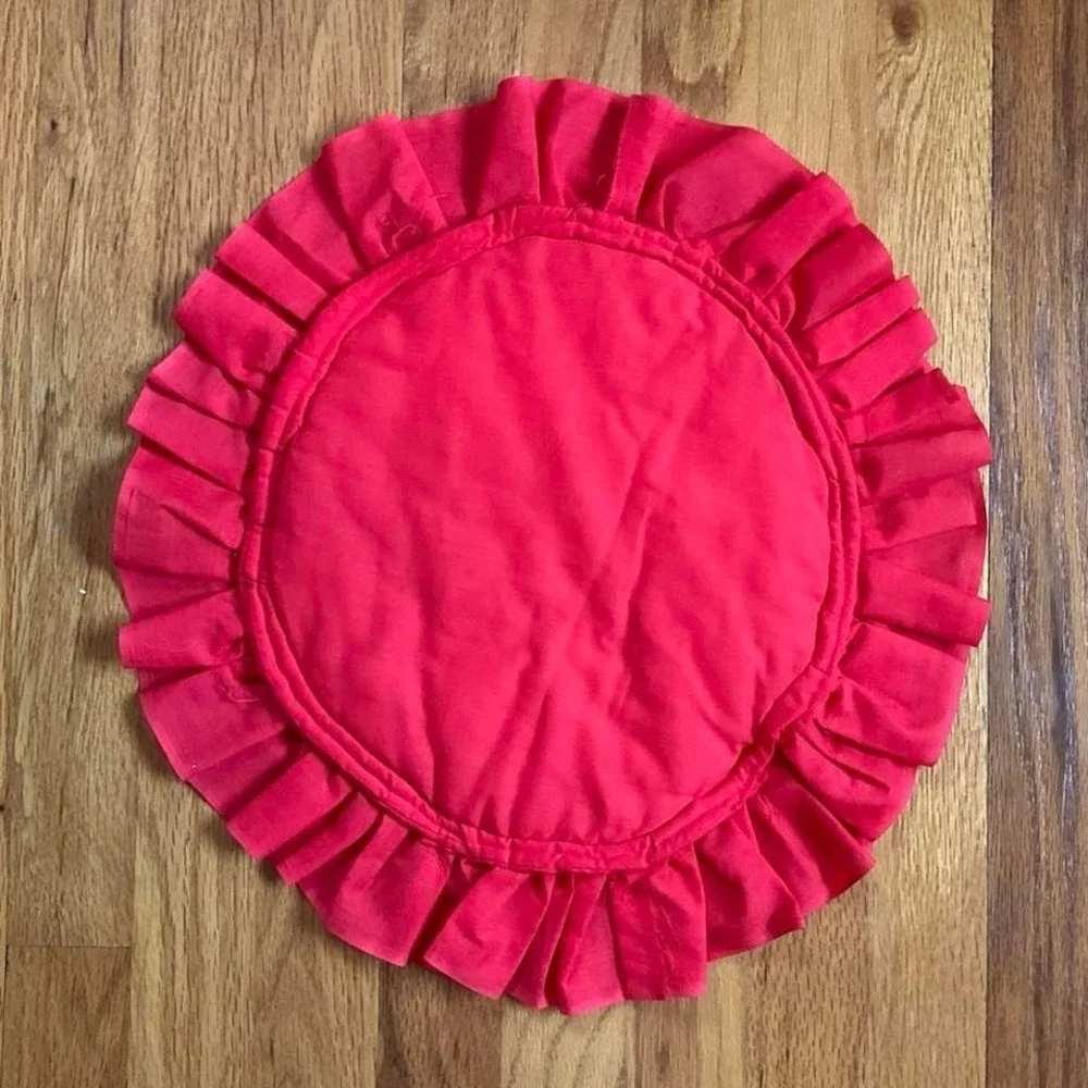 Vintage Handmade Strawberry Shortcake Trivet Doily 70s Tweecore Fruit Kitschy